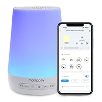 Baby Sound Machine, Momcozy White Noise Machine for Baby Sleeping with Night Light, Toddler Sleep Trainer with 34 Soothing Sounds, Timer, App Remote Control, Personal Sleep Routine (Blue)