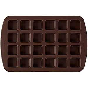 Wilton Bite-Size Brownie Squares Silicone Mold, 24-Cavity
