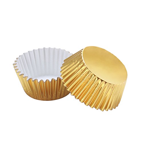 Ultnice Lot de 100 moules à cupcakes et muffins, en aluminium,