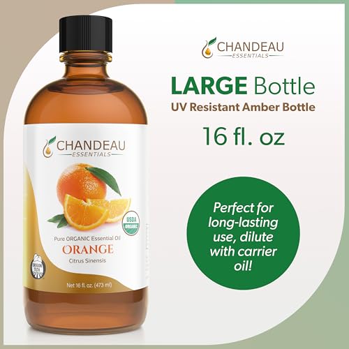 Aceite esencial puro orgánico de naranja 16 oz miniatura 6