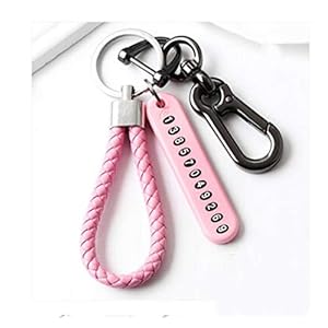 Hongtai Sleutelhanger Telefoonnummer Kaart Sleutelhanger Bradied Telefoon Nummer Plaat Sleutelhanger Auto Voertuig Sleutelhanger Accessoires (Color : K6060 17)