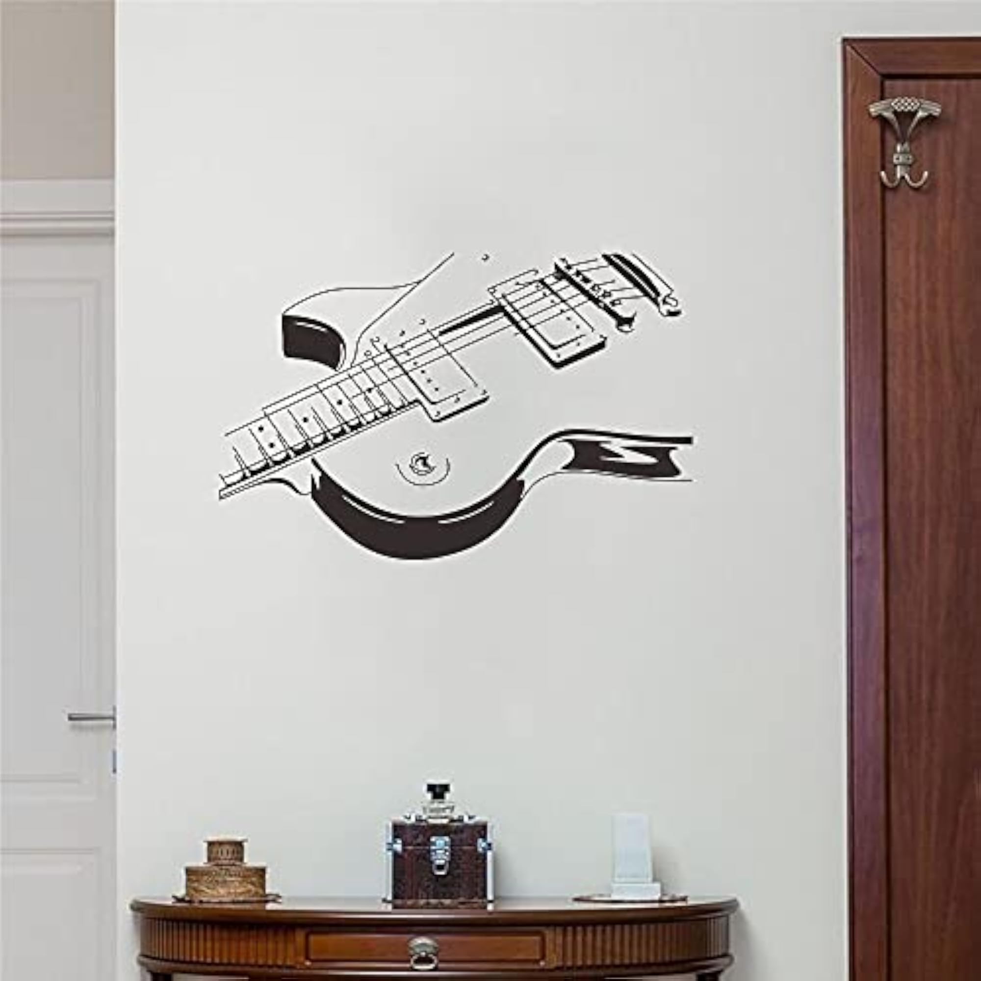 Vinyl Decal Sticker Music Guitar, Finish Size 98cm x 57cm