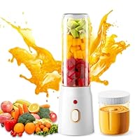 Tragbarer Mixer Smoothie Maker to go, 500ml Portable Blender Mixer mit 10-Klingen, Tragbarer saftmixer mit Mini Beikostbecher mit deckel USB Wiederaufladbarer für Saft Shake Smoothie und Babynahrung