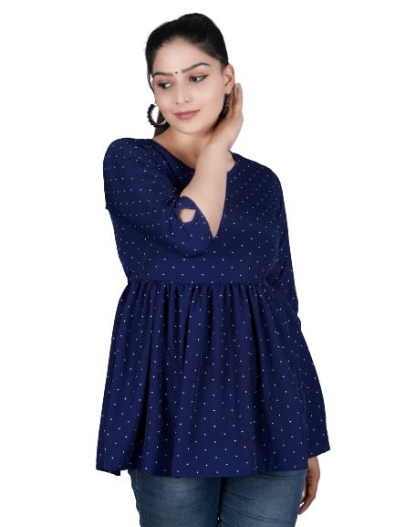 Image of Women's Rayon Anarkali Regular Fit Top