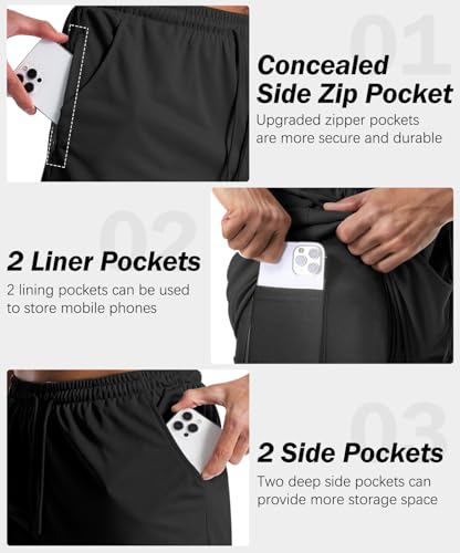 Aolesy Men's Gym Shorts with Liner 5"/7" Lightweight Running Shorts Mesh Workout Athletic Shorts with Pockets4