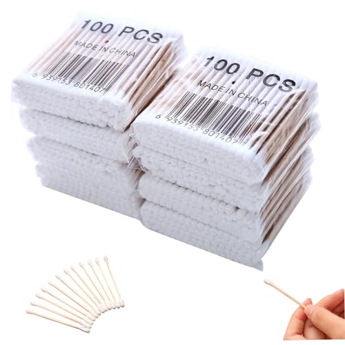 Cotons-tiges, 800 pièces cotons-tiges à double pointe pour oreilles oreille naturelle pour le maquillage de la peau sensible, nettoyage quotidien, soins des animaux, écouvillon, pour les oreilles