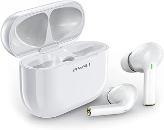 سماعات أذن بلوتوث لاسلكية ترو مع ميكروفون وعلبة شحن من أوي T29 - أبيض، داخل الأذن