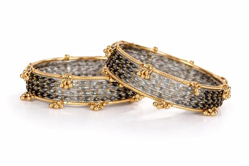 Image of Shining Diva Fashion 16 Pcs Trendy Stylish Glass & Kashmiri Ghungroo Bangles Set for Women & Girls | Traditional Festive Wedding Party Jewellery