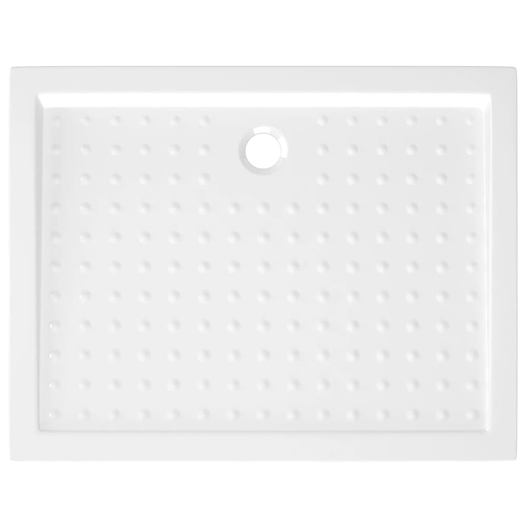vidaXL Plato de Ducha con Puntos Base Placa Receptor Cuarto de Baño Aseo Resistente a Arañazos Manchas Antideslizante ABS Blanco 90x70x4 cm