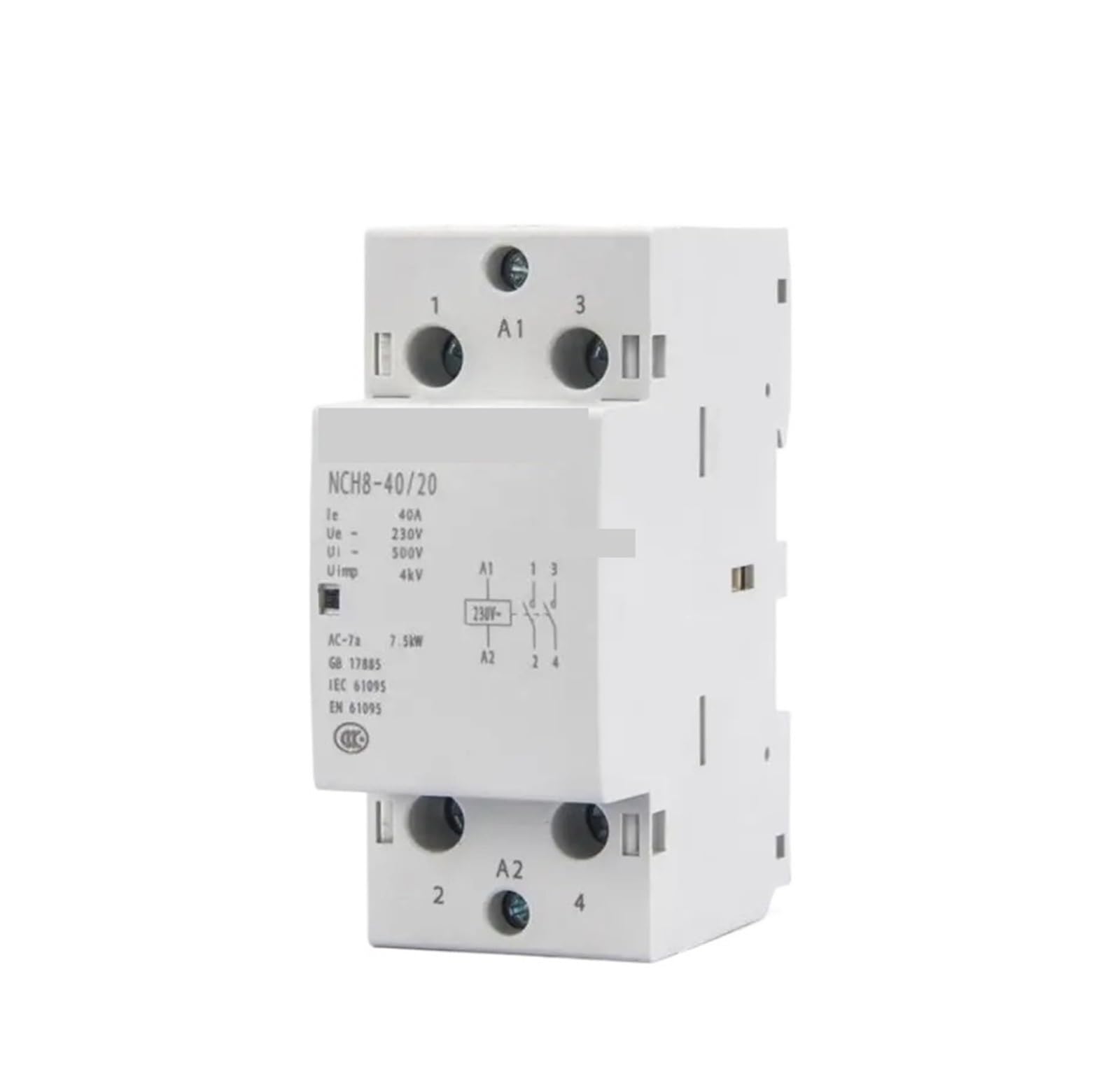 Contacteur domestique 40A NCH8-40 silencieux pour commande de chauffage et chauffe-eau