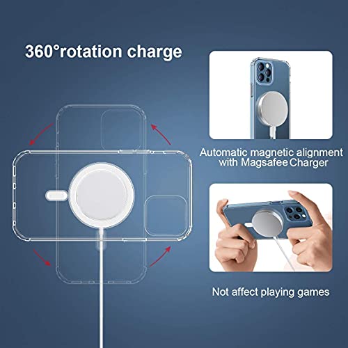 Hvdi Clear Magnetic Case For Iphone 11 With Mag-Safe Wireless Charging, Soft Silicone Tpu Bumper Cover, Thin Slim Fit Hard Back Shockproof Anti-Yellow Protective Case For Iphone 11 6.1Inch #TOP1