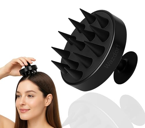 Wazdorf Round Scalp Massager & Shampoo Brush – Soft Bristles for ...