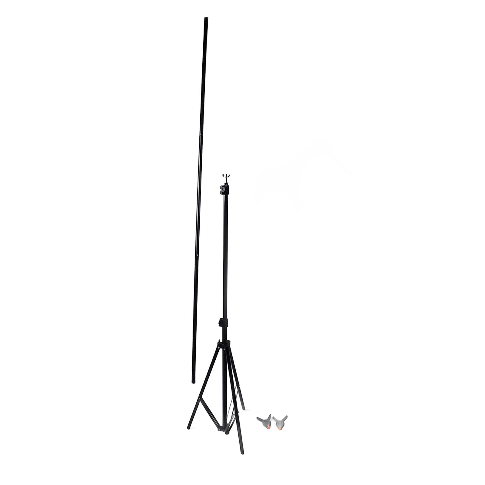 Kit Supporto per Fondale Retrattile a Forma di T da 6,6x6,6 Piedi - Robusto di Supporto per Fondale in Lega per Fotografia in Studio con Custodia