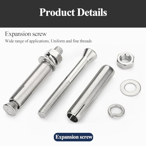 Pernos de expansión M10×80mm acero inoxidable 5 piezas miniatura 4