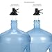 Brio Metal Plated 3-5 Gallon Water Jug Stand and 2 Dispenser Valves, Rust-Resistant Non Slip Water Stand with BPA Free Fast Flow Water Spout Fits Both 48mm and 55mm Bottles 2 CAPS Included (Black)