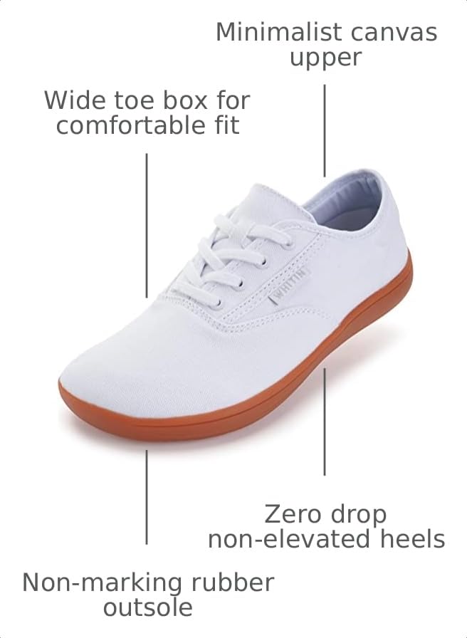Image of WHITIN Women's Wide Toe Box Canvas Barefoot Shoes W87