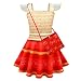 OBEEII Mirabel Madrigal Cosplay Costume Robe Isabela Luisa Dolores Luisa Pepa Déguisement pour Cosplay Halloween Carnaval Costume Orange01 6-7 Ans