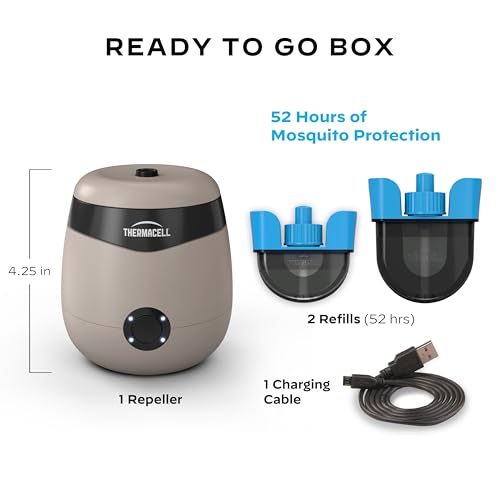Image of Thermacell E-Series Rechargeable Mosquito Repeller with 20' Mosquito Protection Zone; Bug Spray Alternative; Scent Free