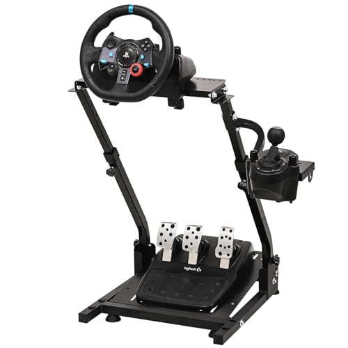 CXRCY Racing Wheel Stand Height Adjustable & Foldable Steering Wheal Stand...