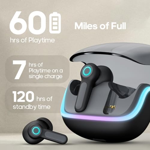 Image of iFAST IF-401 True Wireless Stereo Gaming Earbuds, Quad Mic ENC for Clear Calls, Bluetooth 5.4, Low Latency Gaming, RGB LED, Type-C Fast Charge, 7H /60H Playtime, IPX5 | Black