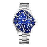 腕時計 メンズ 防水 アナログ おもしろ: ステンレスベルト シンプル オシャレ シルバー メンズ アクセサリー - 父の日 バレンタインデー クリスマス プレゼント