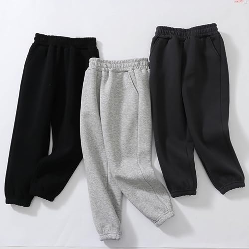Toddler Sweatpants,Boys Jogger Sweat Pants Kids Girls Casual Athletic Solid Pocket Pull On Pants with Pockets3