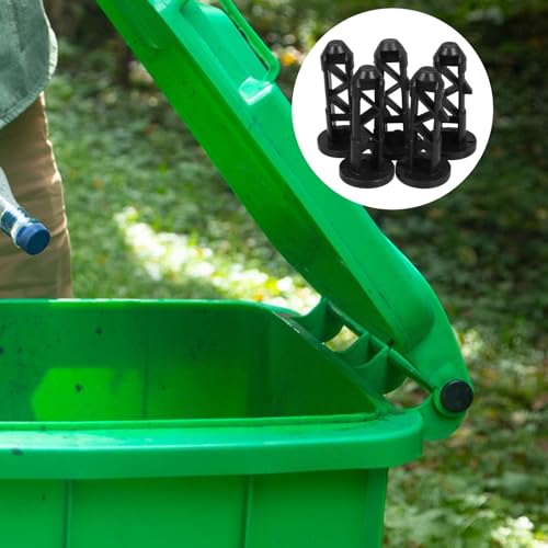 Image of Trash can Lid Hinged Pins 5Pcs Plastic Latches for 240L Trash Cans Secure Dustbin Cover Link Bolts Easy Installation Replacement for Outdoor Sanitation Models