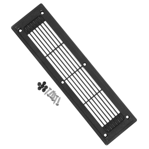 Lurrose 4個 セントラルエアコン フロアレジスターベント ルーバーファン RV 乗用車ベント エアコン吹き出し口 群衆 外 プラスチック製の通気口 マリンエ ーバーフラッシュ Black