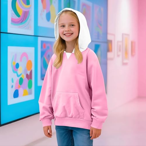 Girls Hoodie Sweatshirt, Cute Clothes for Girl Long Sleeve Pullover Stylish Hoodies Soft Wear with Pocket 20252