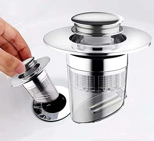 2 Stück Waschbecken Abflusssieb - Edelstahl Stöpsel Mit Haarfänger Für 28-40mm