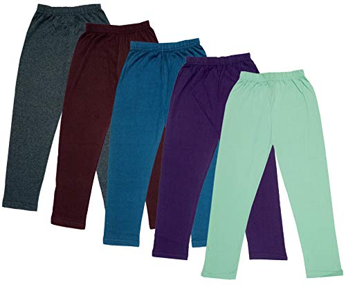 Image of indi weaves Girls Super Soft Cotton Solid Capri Pants Pack of 2