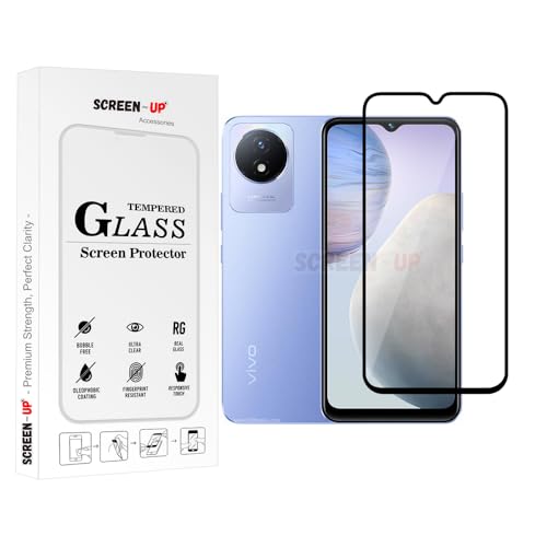 Image of ScreenUp Tempered Glass For vivo Y02 - Ultra Clear, 9H Scratch Resistant, Full Coverage, Easy Install Screen Protector