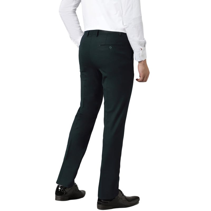 Image of SUBTRACT Men 4 Way Stretch Wrinkle Free Slim Fit Formal Trouser in with 2 Inch Flexible Waistband | Men's Trousers for Office Or Party