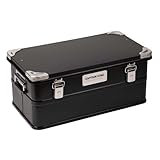 キャプテンスタッグ(CAPTAIN STAG) アウトドア コンテナ ブラック アルミコンテナボックス 容量50L 取っ手付き スタッキング可能 UW-1540