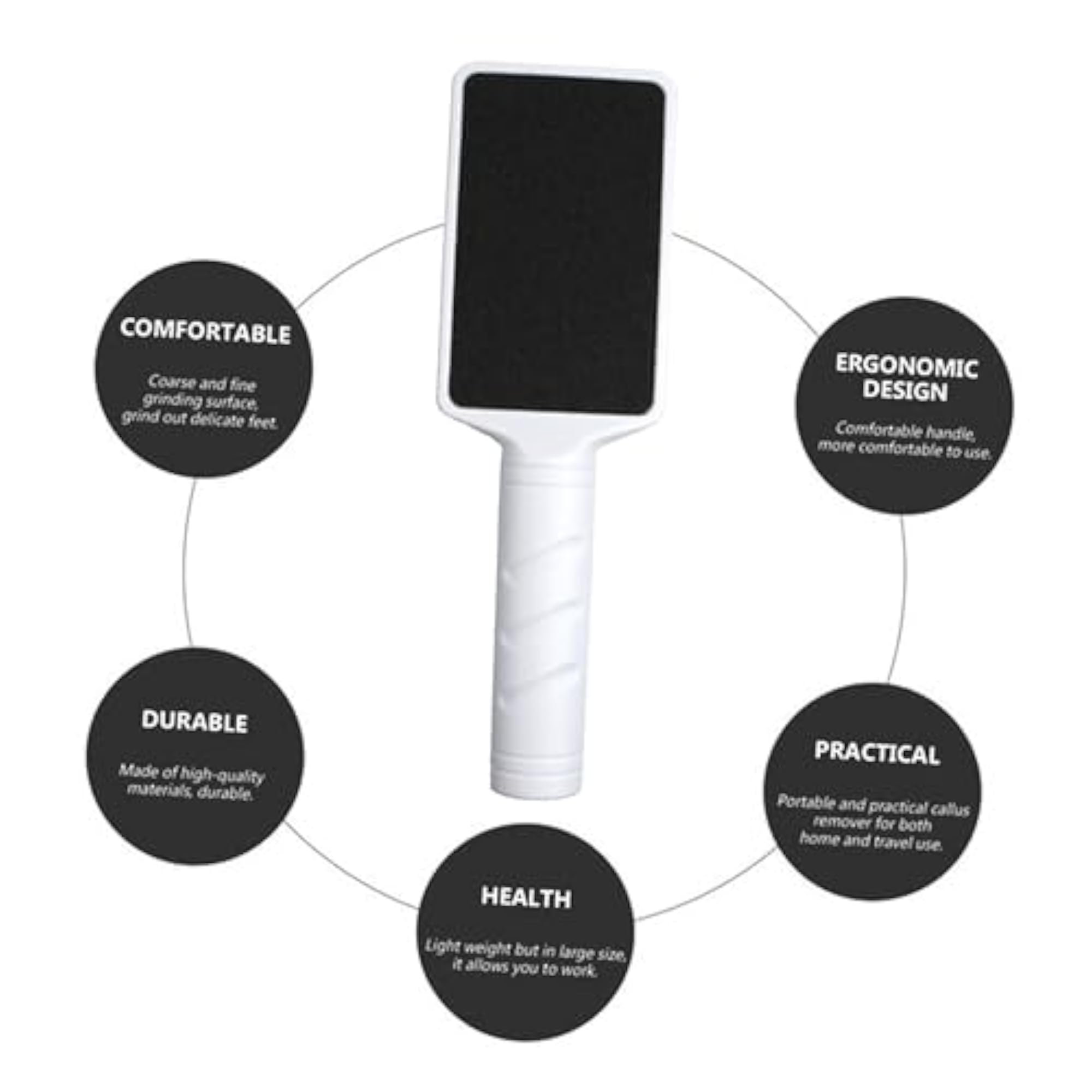 Plastic Foot Scrubber with Square Shape for Callus Removal
