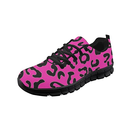 Beginterest Cute Athletic Walking Shoes for Women Polka Dot/Solid/Leopard Print Fashion Sneaker Lightweight Casual Work Shoe
