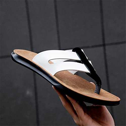 Leather Slippers For Men Hotel Beach Shoes Flip-flops Men's Shoes Big Size 40-47