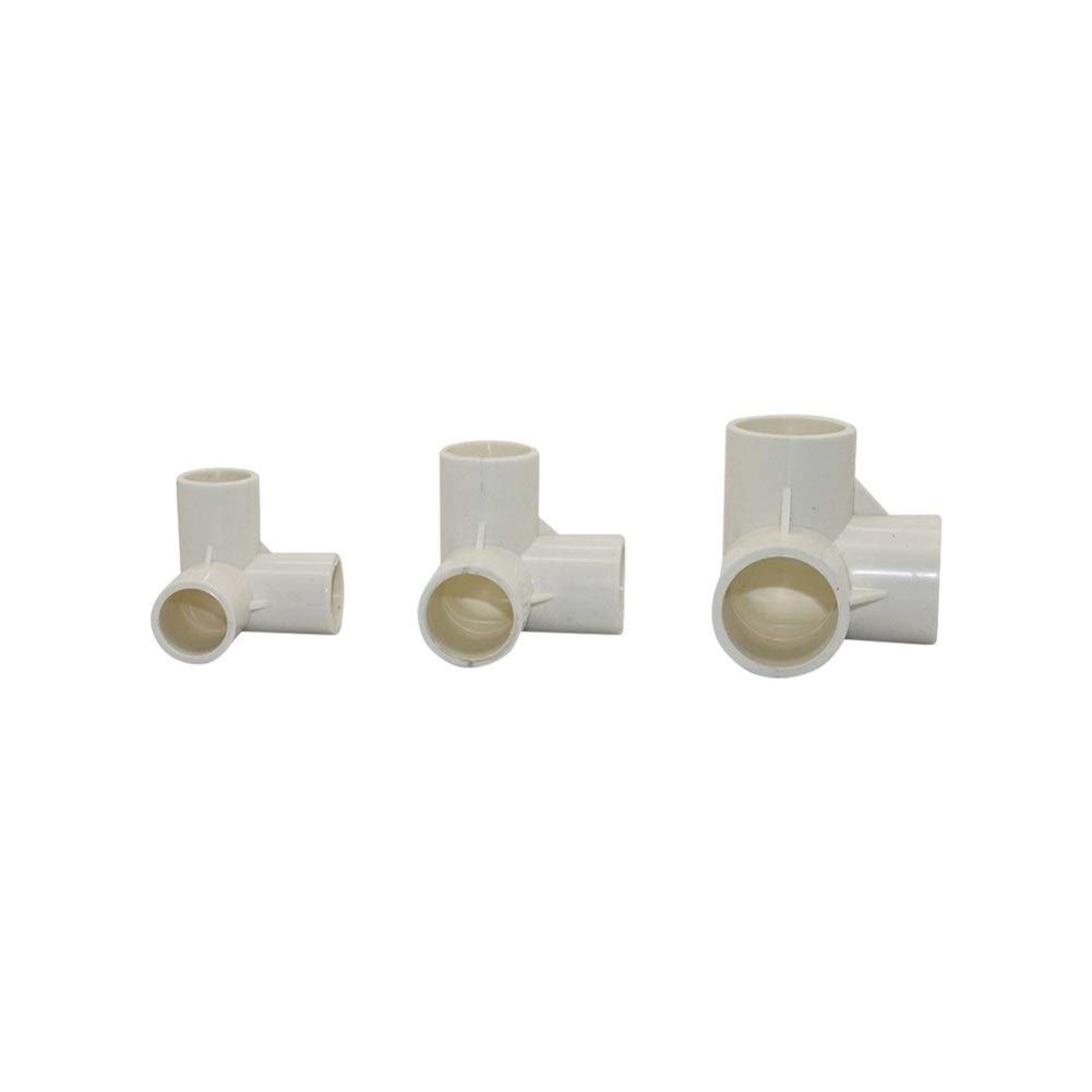 PVC-3-Wege-T-Stück Innendurchmesser 20/25 / 32mm T Rohrverbinder Garten PVC-Wasser-Rohrverbinder Landwirtschaft Werkzeuge 20 PC(32 mm)