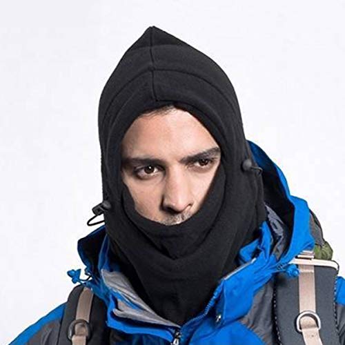 RAXMIN Warm Fleece Balaclava Ski Bike Full Face Mask Neck Warmer Winter Sports Cap Black