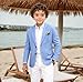 CUCUSISI Boys Linen Suit Jacket Slim Fit Casual Sport Coat Retro Toddlers Kids Boys' Fashion Wedding Boy Dress Coat Summer Beach School Navy Size 12