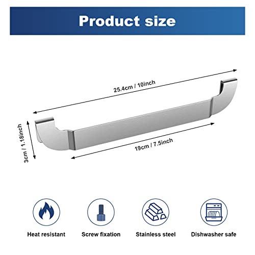 10-Inch Stainless Steel Griddle Spatula Holder - 2 Pack - Image 2