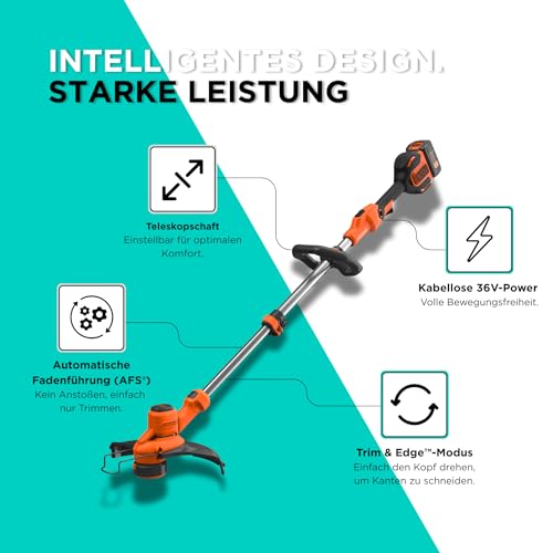 BLACK+DECKER 36V 33cm Akku-Rasentrimmer, BCSTA536L1-QW – Ansicht 3