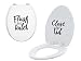 Bathroom Toilet seat Sticker Decal - Flush The Toilet and Close The lid - Funny Fun Learning Educational