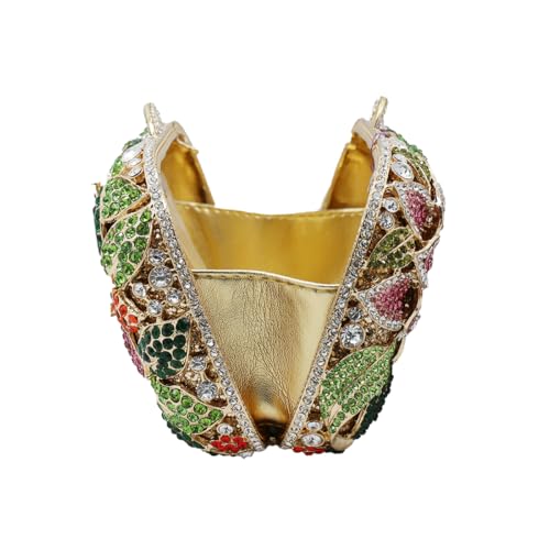 Image of Luxury Crystal Clutch Purse for Women Rhinestone Handbag Formal Party Evening Bag Sparkly Bridal Flower Purse