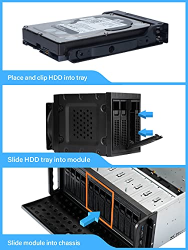 Image of Rosewill 4U Server Chassis Rackmount Case | 12 Hot Swap 3.5 inch, 2.5 inch SATA I, SATA II, SATA III SAS | E-ATX Compatible | 3 Front 120mm Fans, 2 Rear 80mm Fans | 2 x USB 3.0| Front Panel Lock - RSV-L4412U