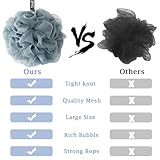 Eastrise Soft Body Scrubber Bath Sponge,Shower Loofah(Light/Dark) (Light colour/3pcs) - Image 2