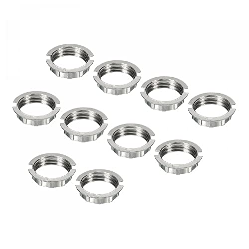sourcing map G9 Lumière Douille Anneaux Lampe M20 Abat-jour Support Adaptateur Anneau Zinc Alliage pour Lumière Luminaires, Blanc, Paquet de 10 Cover