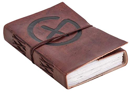 Libreta Gusti Cuero nature "Glade" DIN A6 Libro Agenda Diario Bloc Papel Hecho a Mano Vintage Marrón P63