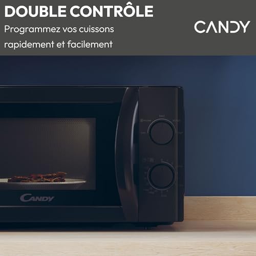 Candy Idea CMG20SMW Four Micro-ondes 700 W 20L, Fonction Gril, Fonction Décongélation, Plateau Tournant 25,5cm, 5 Niveaux de Puissance, Blanc – Image 4