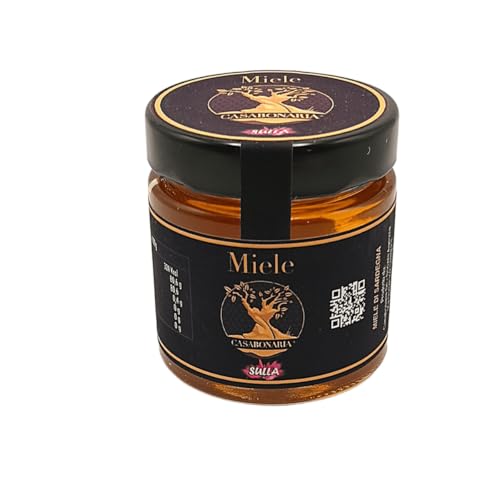 Casa Bonaria Miel de Sulla 250 g, Miel Artesanal, Producto de Italia, Aroma Natural, Ideal para Desayunos, Postres y Maridajes Gourmet